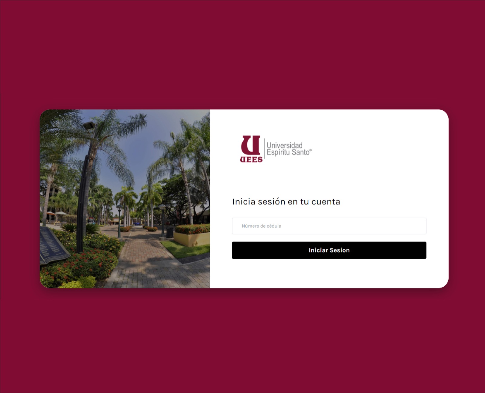 Captura de pantalla de Portal y servicios web UEES